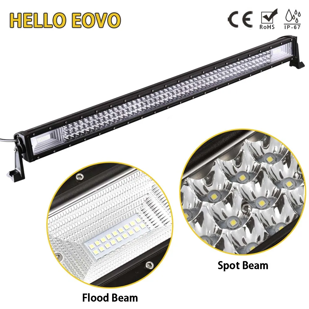 

HELLO EOVO 42 inch LED Bar LED Work Light Bar Driving Offroad Boat Car Tractor Truck 4x4 SUV ATV 12V 24V Rated 540W Actual 240W