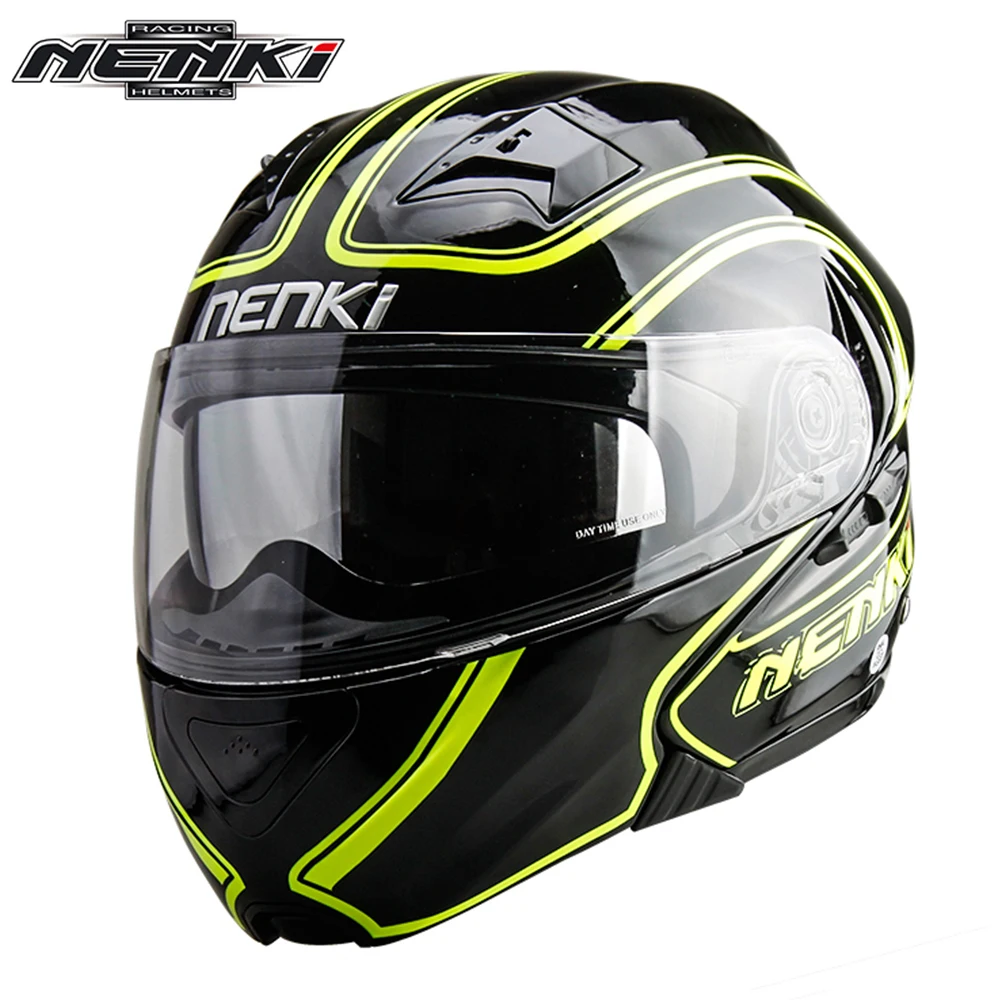 

NENKI Motorcycle Helmet Men Women Motorbike Flip Up Modular Helmet Motorbike Street Moto Full Face Helmet with DOT Certification