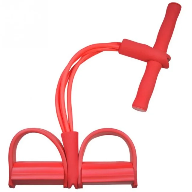 Фитнес-Эспандеры 4 трубки сильный латекс эластичный Педальный Тренажер Пилатес Йога оборудование для фитнеса - Цвет: Red