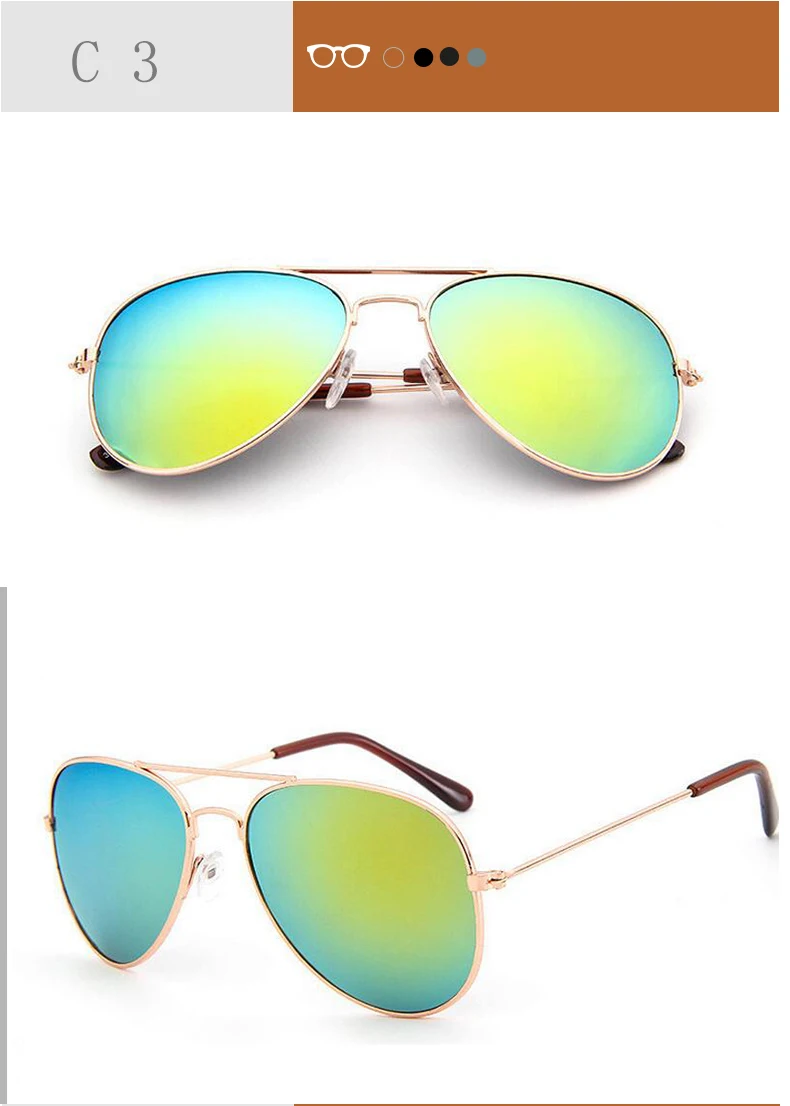RHAMAI Kids Sunglasses Girls Boys Baby Child  Pilots Sun Glasses Goggles 2019 Trend Mirror Glasses Brand Children Shades (6)
