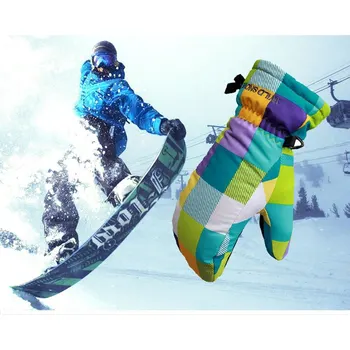 

Winter Warm ski Gloves Children Ski Snowboard Gloves Waterproof Warm Breathable for Kid Motorcycle Riding Winter Snow Sportswear