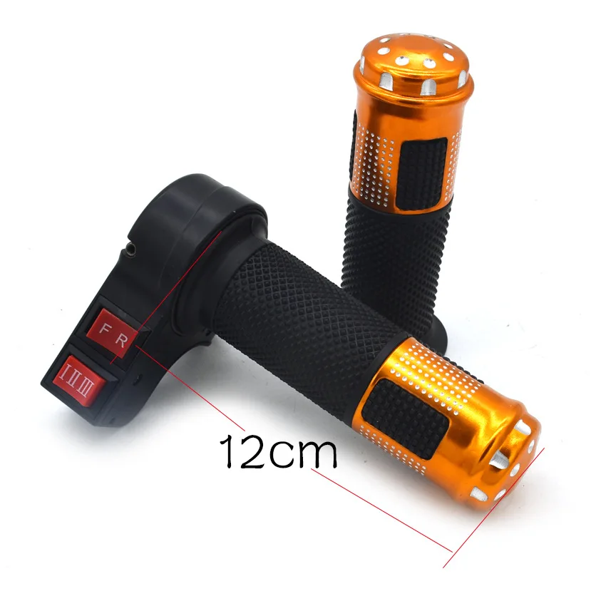Clearance 24V 36V 48V 60V 72V Electric Bicycle Thumb Throttle with Handle Grips on/off switch finger throttle twist throttle 3