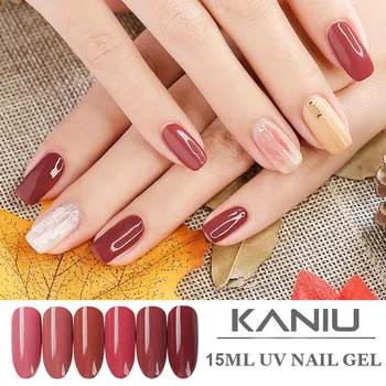 

KANIU Nails 15ml UV Nails Gel Colors Red Polish Set UV Vernis Semi Permanent Primer Gel Varnish Nail Art Manicure Gel Lak