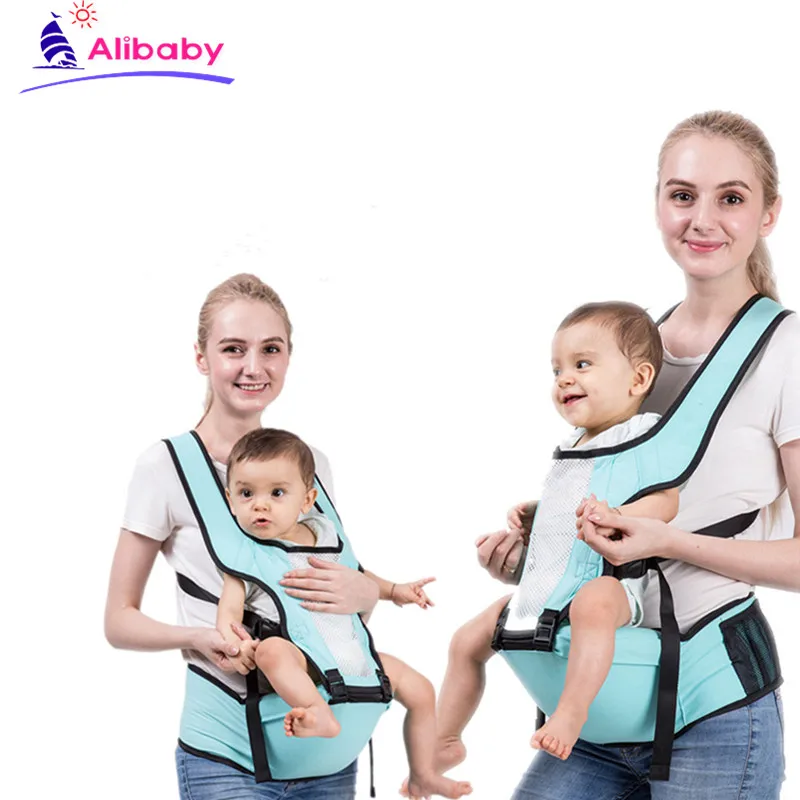 

For 0-3y Summer Breathable Baby Carrier Belt Shoulder Strap Infant Waist Stool Multifunctional Detachable Storage Baby Belt