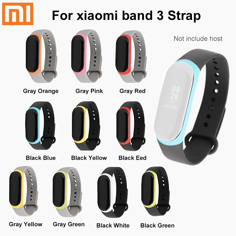 

For xiaomi band 3 strap Smart bracelet band 3 Strap band3 mi3 wristbands Multicolor breathable mi band 3 two color hollow strap
