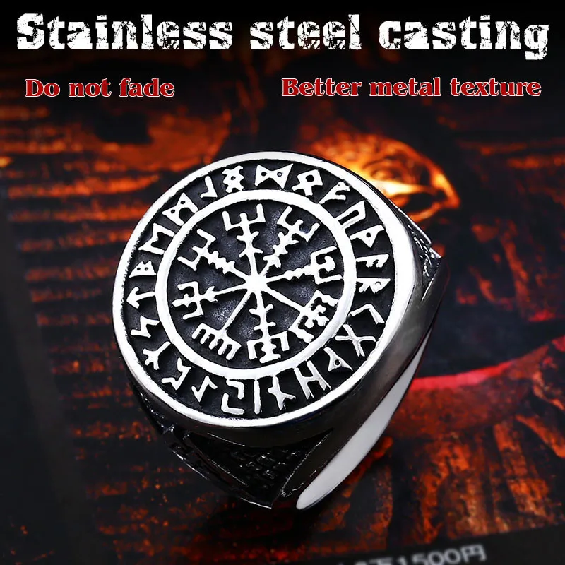 BEIER stainless steel character geometry Viking raven head ring for man`s gift Punk rock Jewelry boy`s gift BR8-582