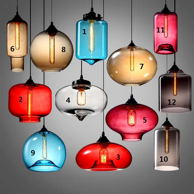 New Simple Modern Contemporary Hanging 6 Color Gl Ball Pendant New Simple Modern Contemporary Hanging 6 Color Gl Ball Pendant Lamp Lights Fixtures E27 E26 For Kitchen Restaurant Cafe Bar