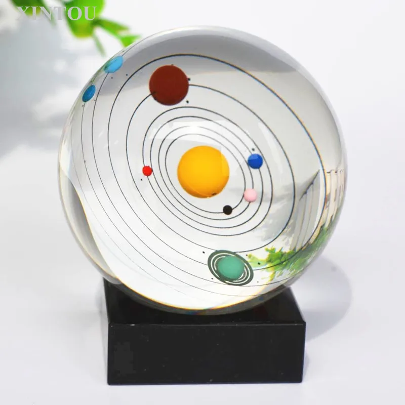 XINTOU 8 см солнечная система украшение в виде хрустального шара планеты шары для астронома, любителя космоса подарки для детей, подруги, учителя
