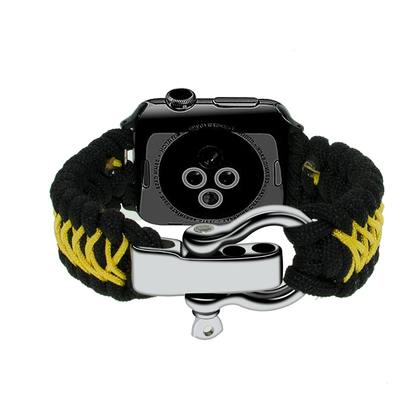 Спорт на открытом воздухе плетеной верёвкой ремешок для наручных часов Apple Watch