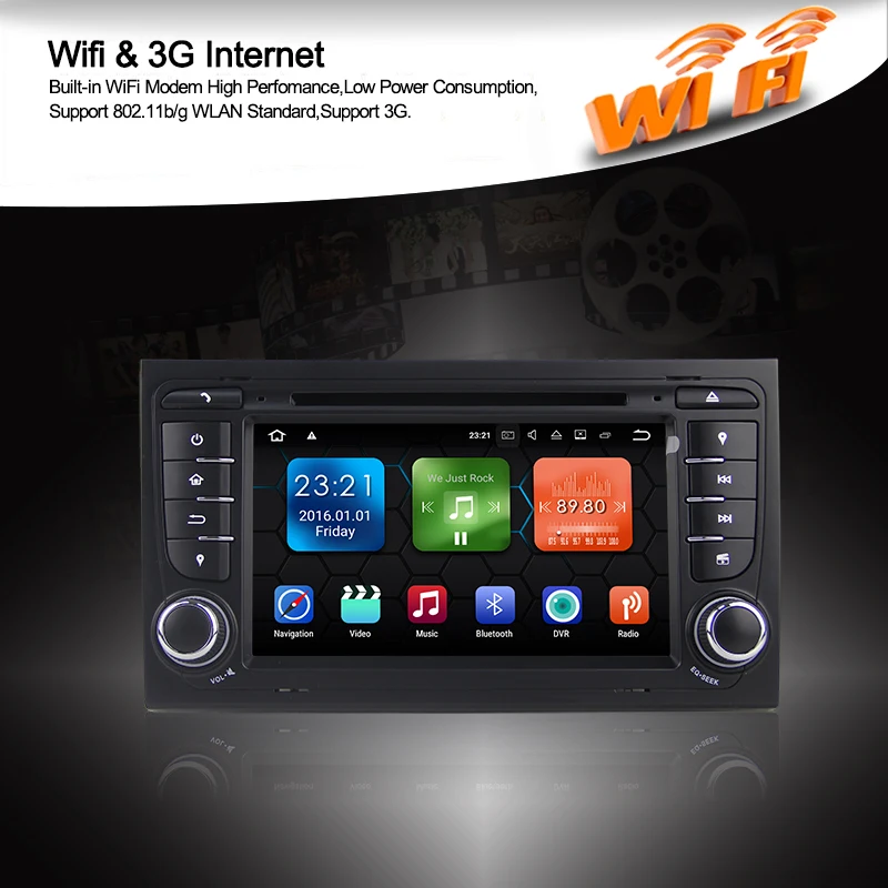 Perfect Android 7.1.2 System Car DVD Player for AUDI A4 SEAT EXEO S4 RS4 8E 8F B9 B7 RNS-E with GPS Navigation Car Multimedia Player 5