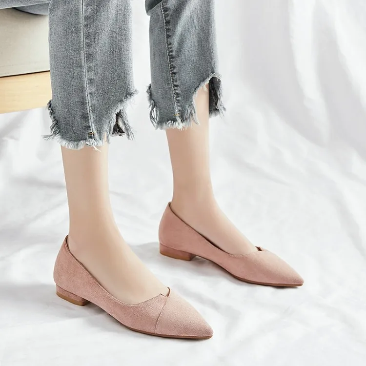 

Big Size 9 10 11 12 ladies high heels women shoes woman pumps Shoes with pointed suede and shallow mouth