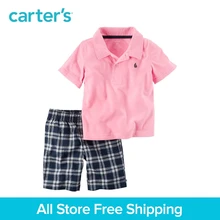 Carter’s 2pcs baby children kids Pink Polo &Plaid Short Set 249G406,sold by Carter’s China official store