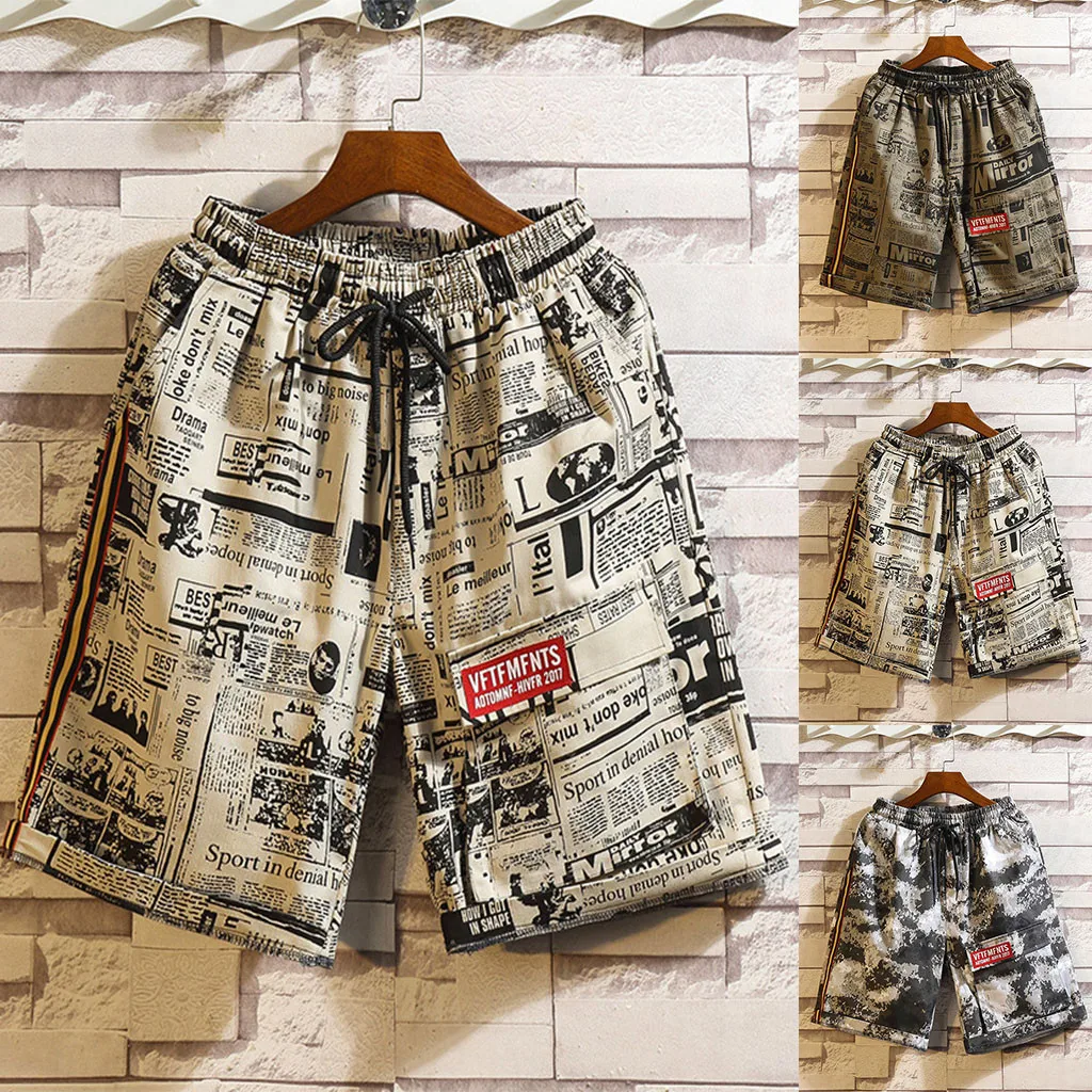 

Men's Print Swimming Trousers in Spring and Summer Beach Surfing Shorts Men's Summer Fashion Print Beach Shorts Hot pants A30424