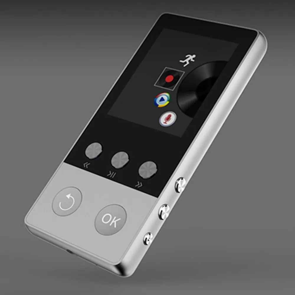 

Portable 1.8 Inch Screen Lossless Bluetooth HiFi MP3 Music Player Zinc Alloy Voice Recording Pedometer Perfect Gift Dropship