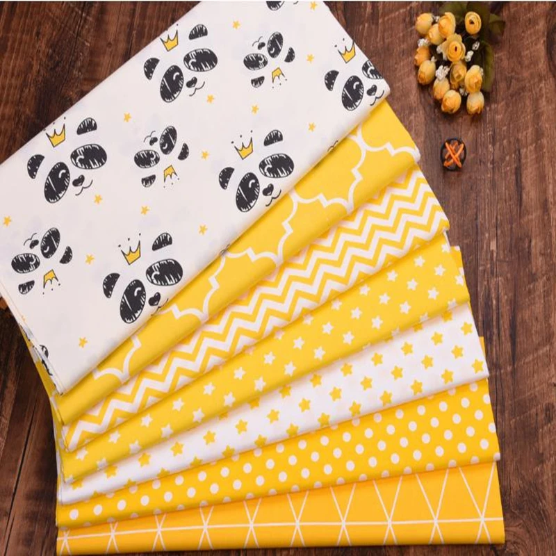 40 см 50 см, 7 шт./партия, мультфильм и корона, хлопчатобумажная ткань, Лоскутная Ткань, DIY шитье Quilting Quarters жир материал