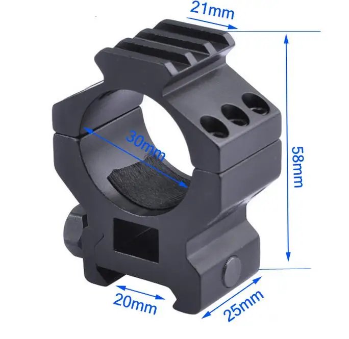 

30mm Aluminum Alloy Guide Rail 21mm Flashlight Tube Clamp Three Pin High Conversion Bracket Fastener