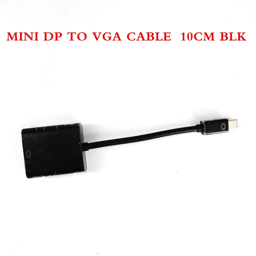 

MINI DP TO VGA CABLE 10CM BLK For Mini DP to VGA Adapter Thunderbolt Mini DisplayPort to VGA Cable Converter 1080P Cables