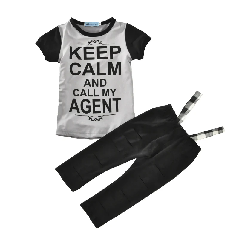 

Brand Summer Baby Girl Clothing Sets Fashion Letter T Shirts+Pants With Hole Baby Clothes 2017 Summer Style Kids Clothing Set