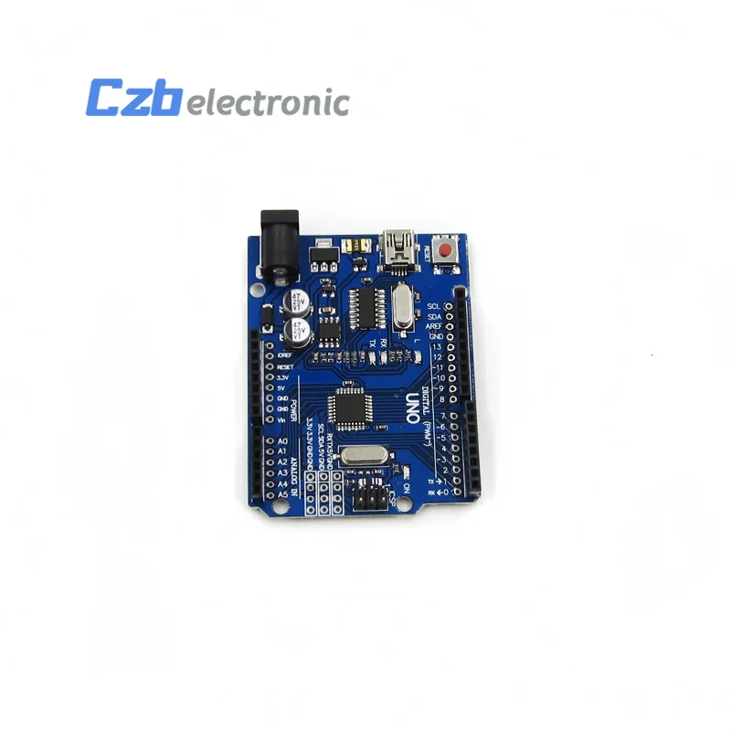 HX06E007 One set New UNO R3 CH340G MEGA328P For Arduino UNO R3 ATMEGA328P AU Compatible CH340 Replace Atmega16U2 With Mini USB With LOGO(5)