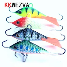 

KKWEZVA New 4pcs/lot 52mm 7.3g Ice jig Fishing Lure winter Ice Fishing metal Hard Bait Pesca Tackle Isca Artificial Bait