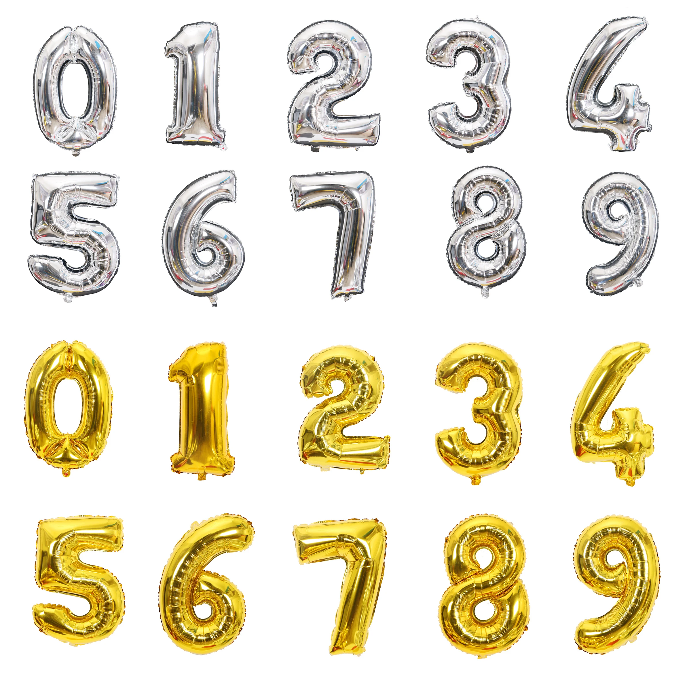 

16 32inch Number Foil Balloon Rose Gold Silver Blue Discolor Digital Globos Birthday Party Decoration Baby Shower Supplies Globo