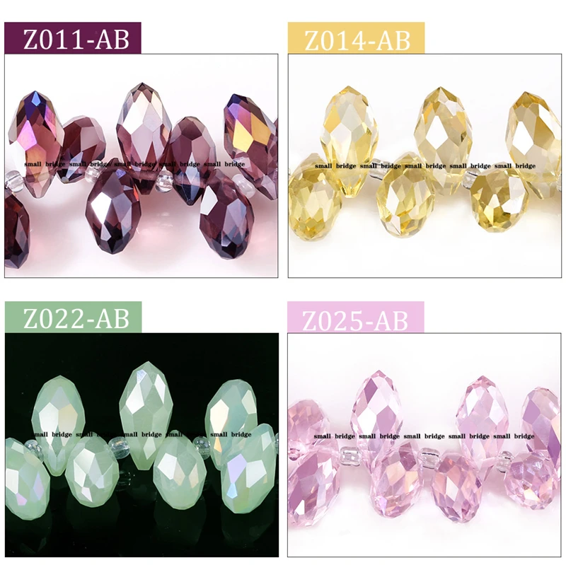 6*12 мм Австрийские блестящие фиолетовые Кристальные бусины в форме капли для изготовления ювелирных изделий Diy Perles женские граненые свободные Кристальные бусины Z093