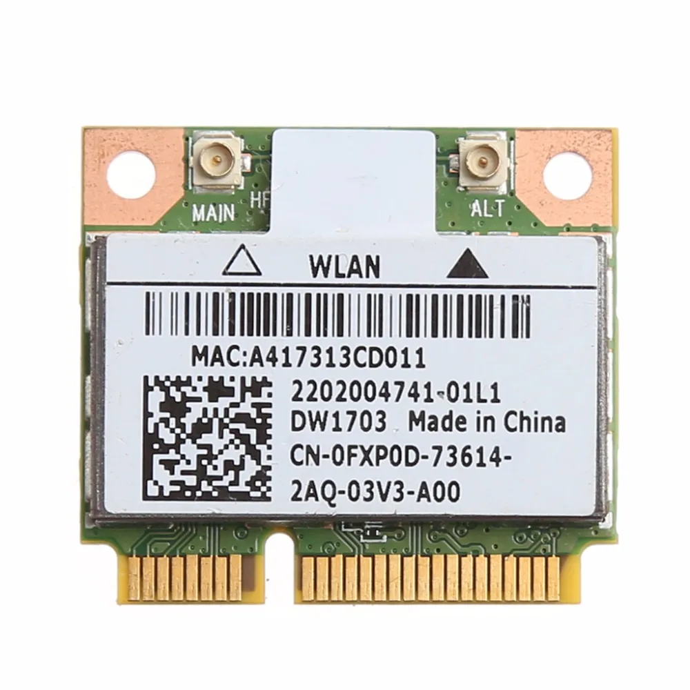 Bluetooth V4 0 Wifi Wireless Mini PCI Express Card For Atheros AR5B225 DELL DW1703 CN 0FXP0D 1 Bluetooth V4 0 Wifi Wireless Mini PCI Express Card For Atheros AR5B225 DELL DW1703 CN 0FXP0D 3