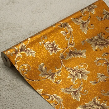 

New luxury 3D embossed floral wallpaper Modern European luxury gold 3D wallpaper Romantic flowers living room bedroom wallpaper
