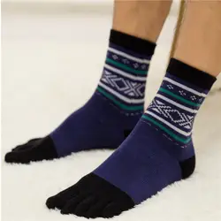 3 пары Хлопковых Носков пять пальцев Мужские средней трубки утолщенные носок носки с лого команды