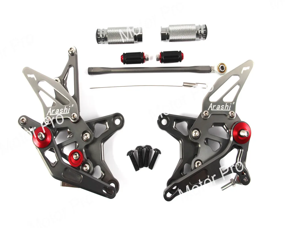 Adjustable Footrests For Kawasaki Ninja ZX6R 2009 2014 Motorcycle