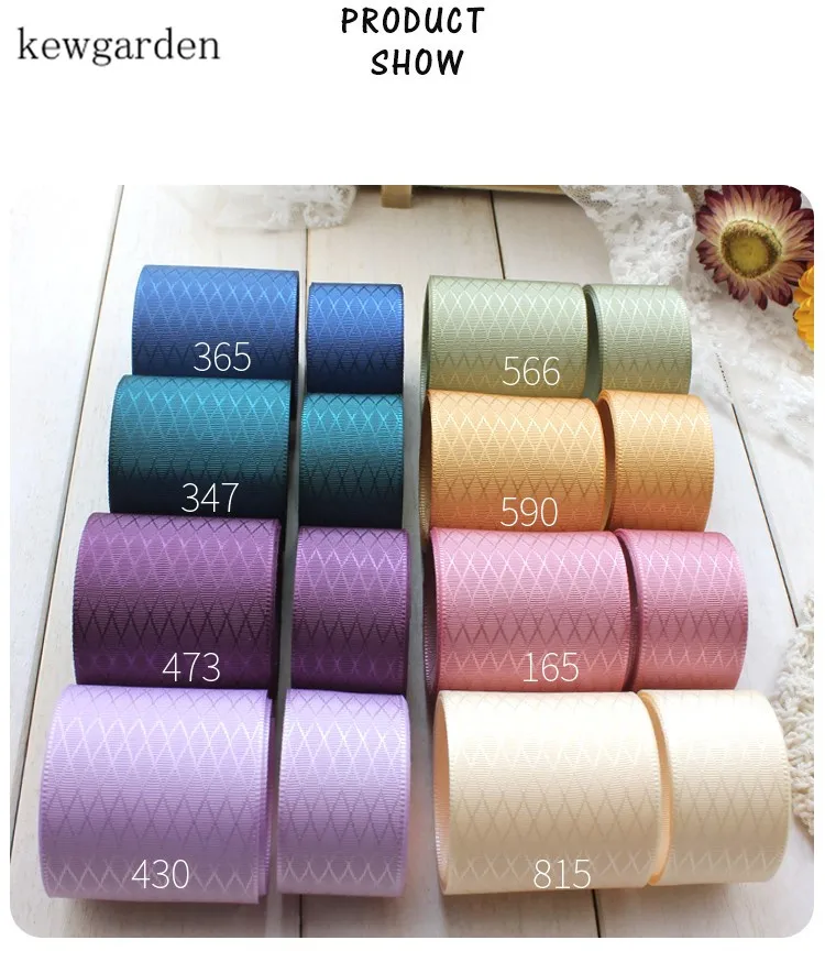 

Kewgarden 38mm 3.8cm Rhombus Satin Ribbons DIY Bowknot Ribbon Handmade Tape Clothing Decoration Accessories Riband 8m/lot