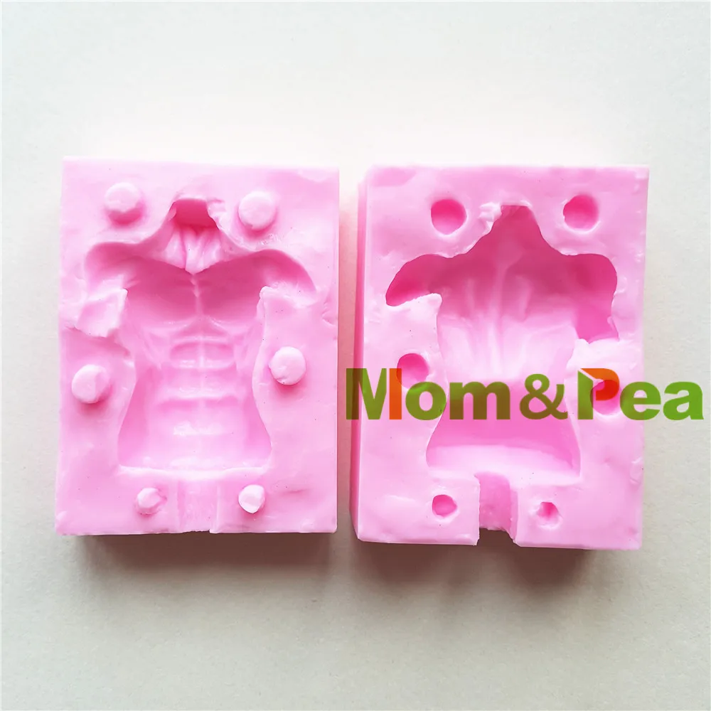 Mama& Pea MPA1661 мышечная мужская форма для тела, силиконовая форма для украшения торта, помадка, 3D форма для торта, пищевая форма