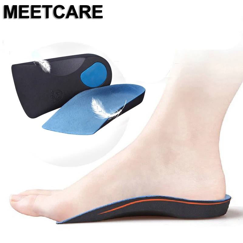 Orthopedic Half Insole OX leg Improve Sports Memory Cushion Arch Support Height Increase Insole