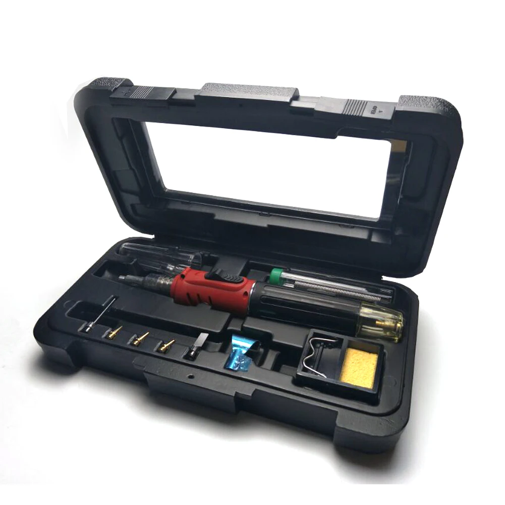 

Welding Equipment Gas Butane Welding Soldering Iron Set HS-1115K 10 in 1 Automatic Ignition Kit