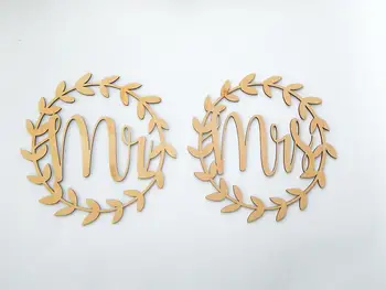 

Unique Wooden Wedding Chair Sign Mr Mrs Wedding Party Chair Decoration Rustic Wood Acrylic Chair Hanging Party Decoration Supply