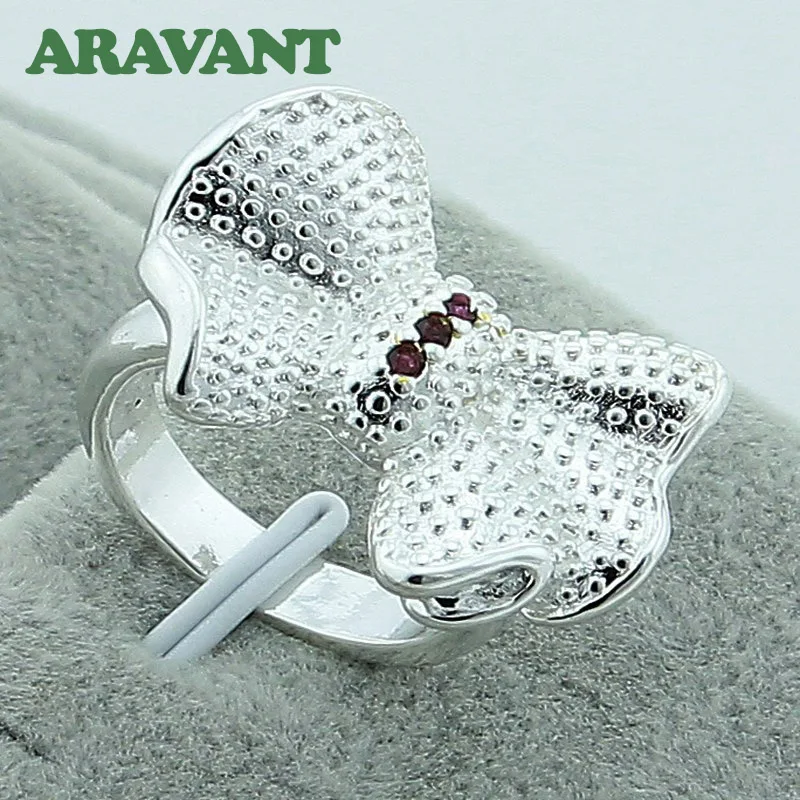 

New Fashion 925 Silver Jewelry Bow Tie Ring For Women Wedding & Engagement Jewelry