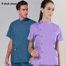 Медицинская одежда Летний Игровой Набор доктора Скраб Униформа медсестры больница одежда лабораторное пальто топ и брюки костюмы женщины и мужчины медицинские скрабы