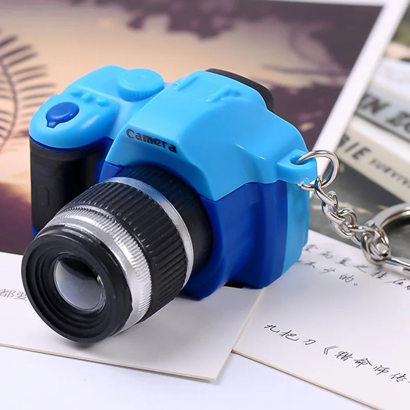 TOY7665BL Пластик камера ключи цепи Tays дети игрушка светодио дный со светодиодной подсветкой звук светящийся кулон брелок сумка интимные аксессуары - Цвет: TOY7665BL