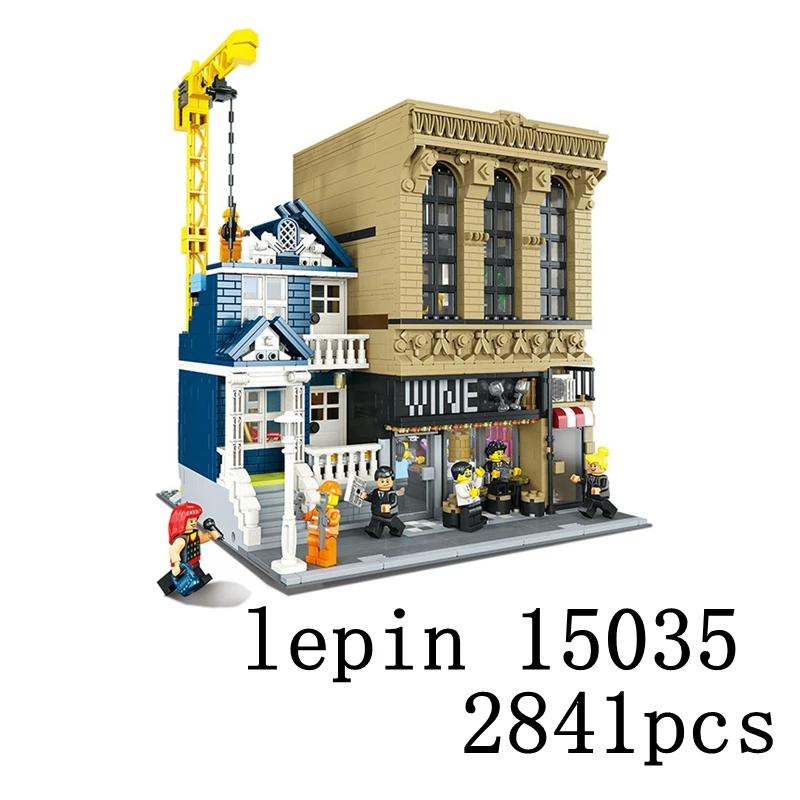 

Lepin 15035 2841Pcs Genuine Creative Streetsight The Bars and Financial Companies Set LegoINGs Building Blocks Bricks Toys