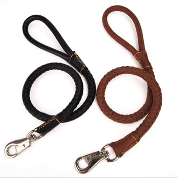 

Pet Dog Leash Harness Lmitation Leather Braided Strap Belt Rope Lead Walking Training Random Color 1m