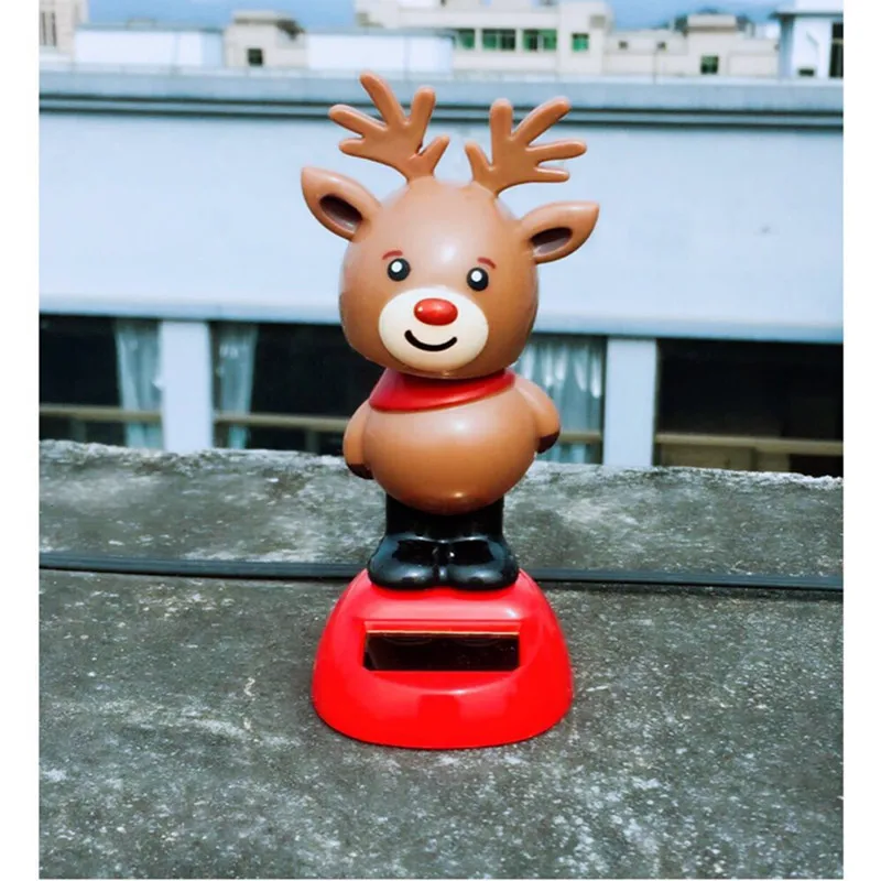 Solar Powered Shaking Toy Christmas Toy Elk Angel Tree Children
