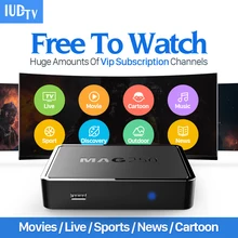 Linux Mag 250 TV Box IPTV Árabe Caja Superior Italia IUDTV código Suscripción IPTV 2000 Canales Europa Francia Suecia REINO UNIDO IPTV Superior caja