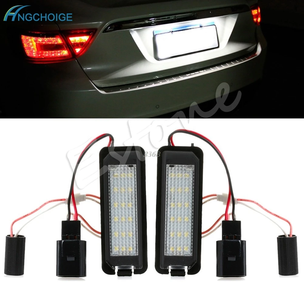 2x LED Number License Plate Light For VW GOLF MK4 MK5 MK6 PASSAT EOS ERROR FREEin Signal Lamp