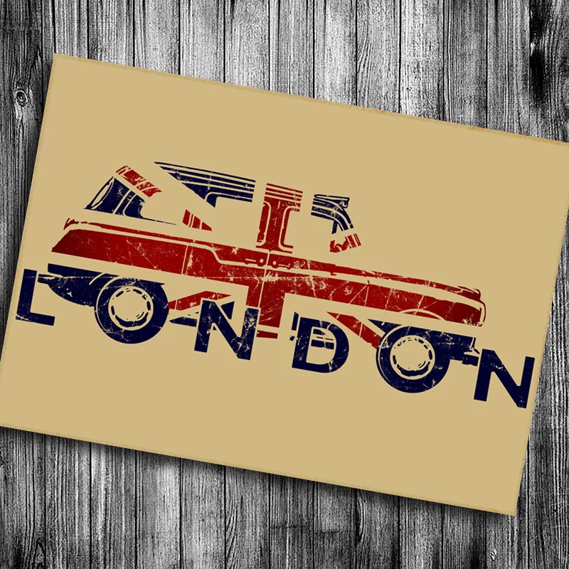 Hot sale a london car Vintage Poster Retro Wall Sticker