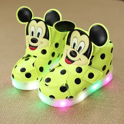 Eur21-30//бренд babys малышей привело кроссовки дети для мальчиков и девочек flasher детская обувь с light up светящийся световой сапоги