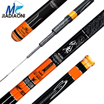 

JIADIAONI Carbon Super Light 3.6m/3.9m/4.5m/4.8m/5.4m/5.7m/6.3m Fishing Rod Stream Hand Pole Fiber Casting Fishing Tackle