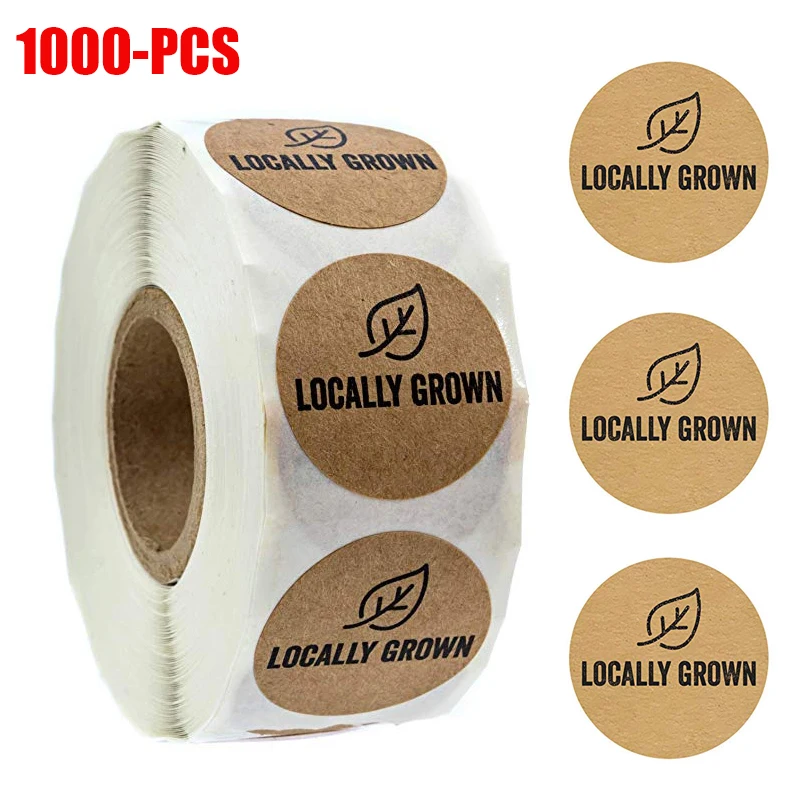 

1000PCS Round Retro Kraft Paper Stickers Seal Labels Wedding Ramadan Gifts Accessories For Packaging Stationery Stickers
