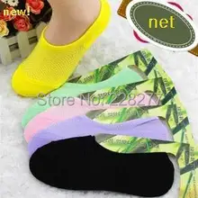 20 шт = 10 пар/партия, женские невидимые носки из бамбукового волокна ярких цветов, Нескользящие, сетчатые, водонепроницаемые, дешевые и хорошего качества