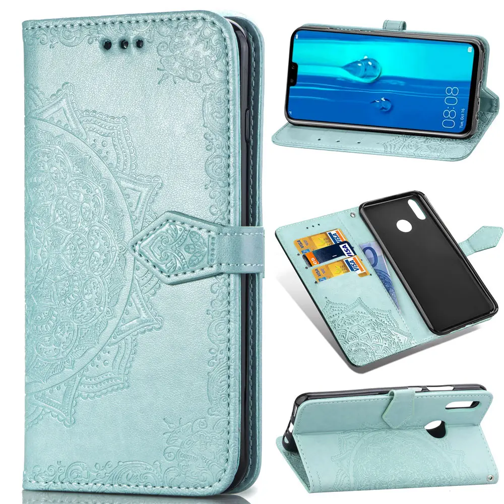 بو الجلود الوجه حافظة لهاتف huawei Y9 Y7 Y6 رئيس برو Y6 Y5 Y3 2019 2018 Y6 برو Y3 2017 حالة المحمول الهاتف حقيبة المحفظة كوكه غطاء