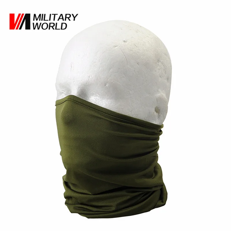 Elastic Lycra Outdoor Cycling Half Face Mask Bike Bicycle Balaclava Breathable Army Green Ski